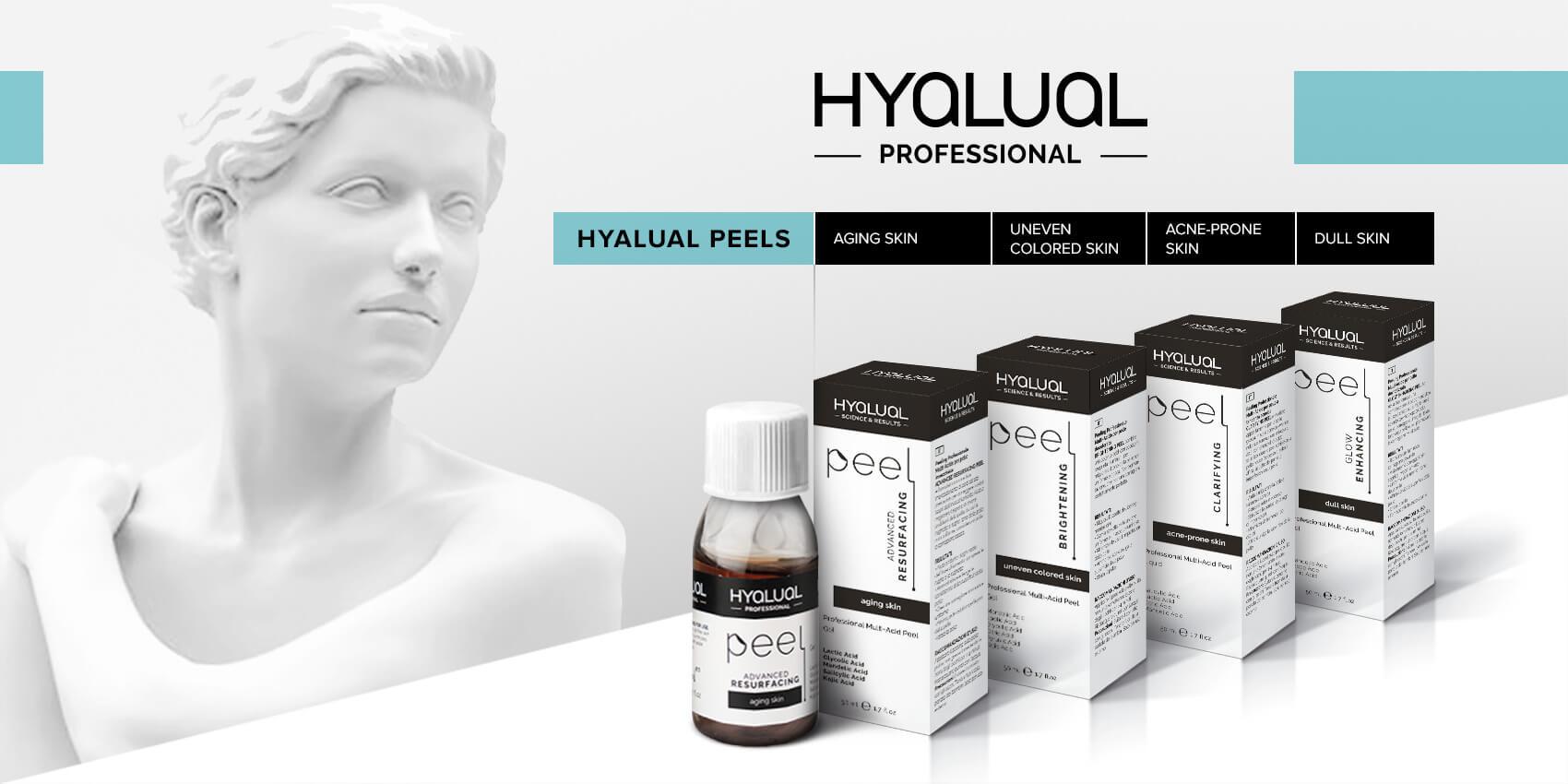 Косметический комплексный уход кожи программой обновления кожи Hyalual  Brightening Peel